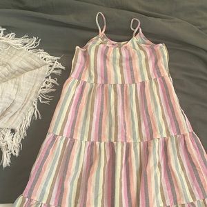 Girls Linen Midi Dress